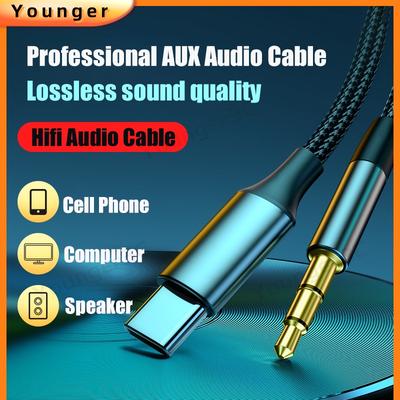 Type C Headphone Adapter Cable AUX Audio Listening Converter Cable Type ...