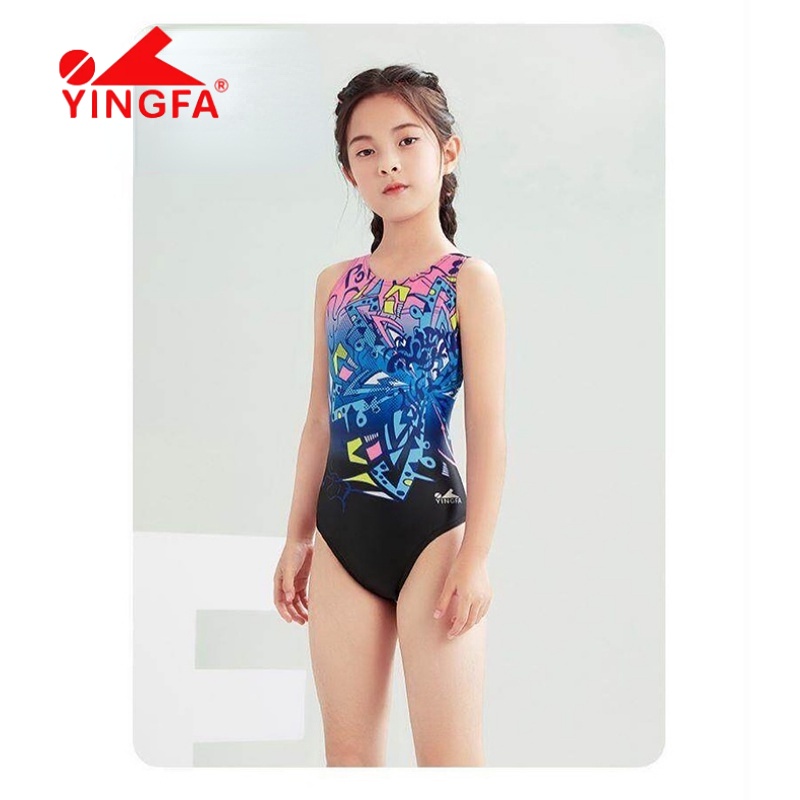 YINGFA Children Professional Swimwear One Piece Swimming Suit Teen Training Bathing  Suit Girls Lycra Swimsuit For Competition