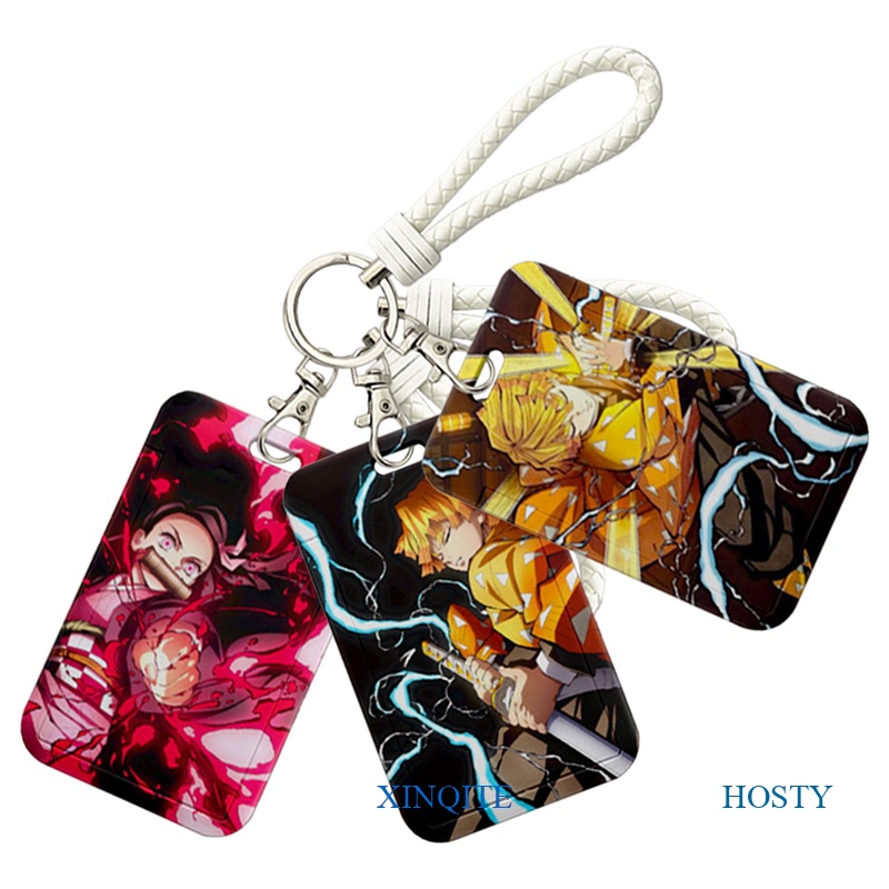 XINQITE Anime Demon Slayer Print Keychain Ribbon Lanyards For Keys ID ...