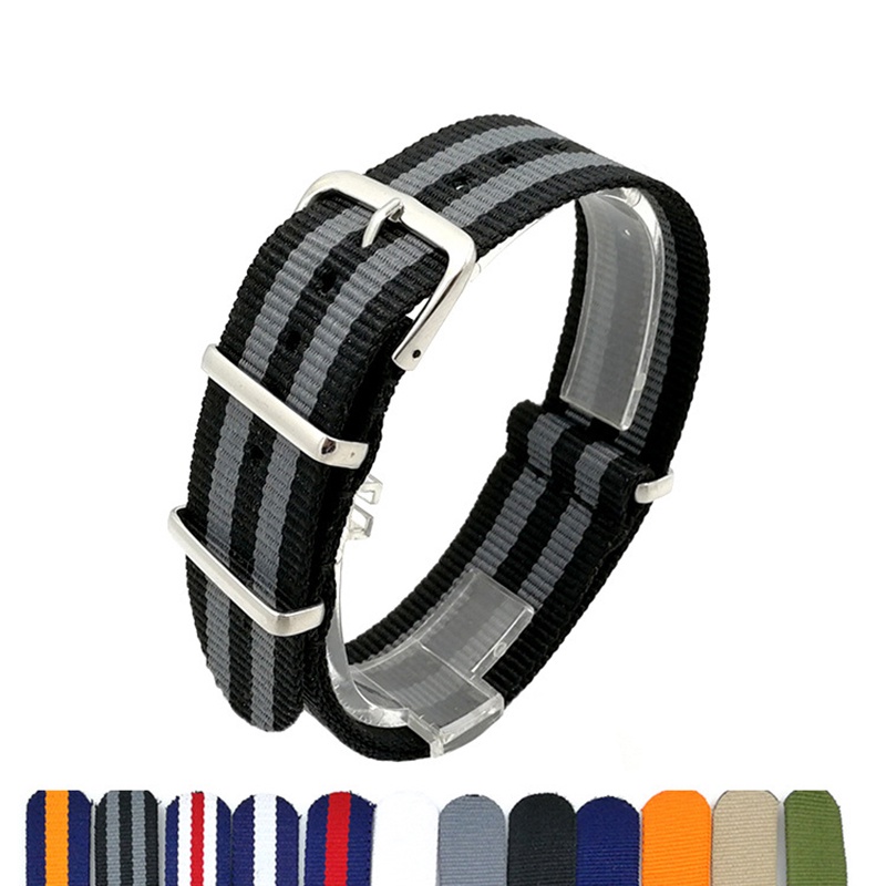18mm 20mm 22mm Army Green Sports NATO Strap Fabric Nylon Watch band Men ...