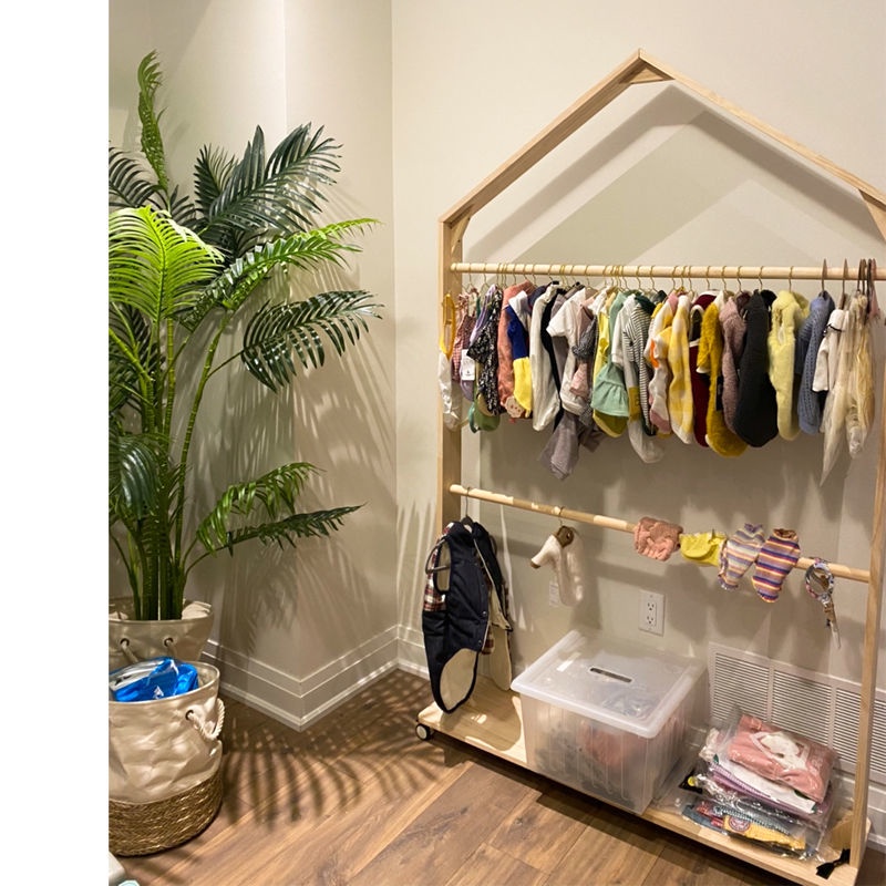 Dog Hanger Cat Wardrobe Small Pet Cute Solid Wood Teddy Floor Storage ...