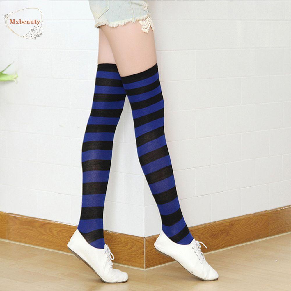 The Knee Socks Stripey Stockings For Women Ladies Girls High Tight ...