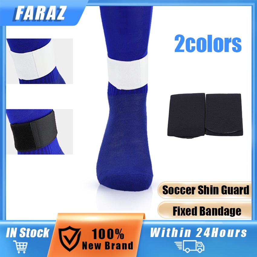 1 Pair Soccer Shin Guard Fixed Bandage Tape Adjustable Elastic Shin