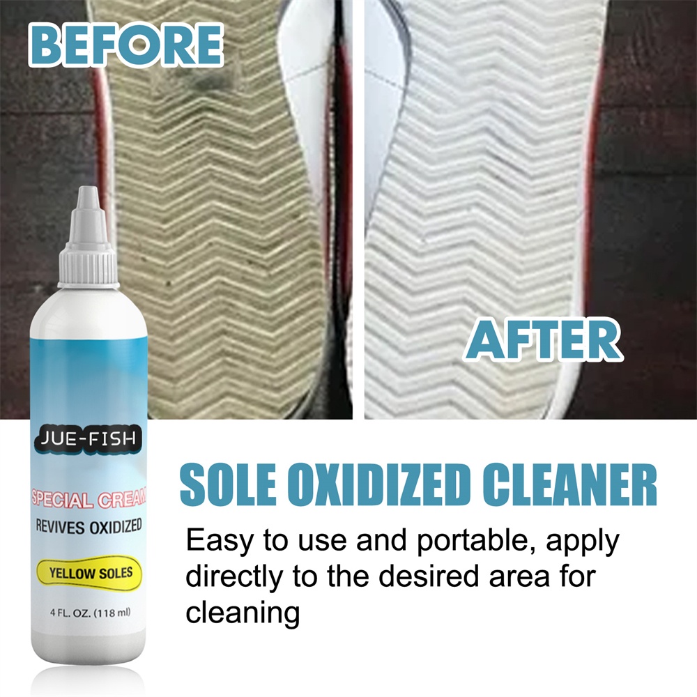 JueFish 118ML Sole Oxidation Cleaner Shoes Turn Yellow Sole Stain