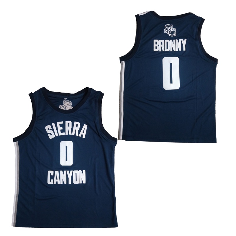 Basketball Jerseys SIERRA CANYON 0 BRONNY Jersey High-Quality Outdoor ...