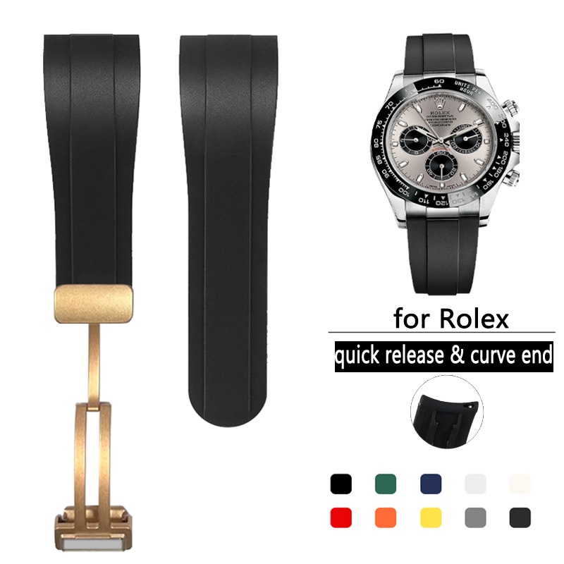 22mm Soft Rubber Silicone Watch Band for Rolex Strap for Daytona