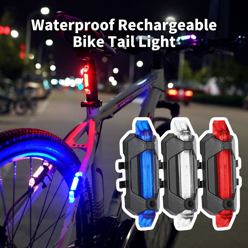 LONGGO Bike Tail Light Rechargeable Waterproof Blinker MTB Back Light for Bike Rear Signal Light Shopee Philippines