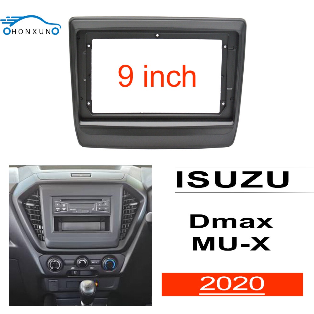 Honxun 9 inch car android head unit dash mounting kits 2din frame stereo panel for ISUZU Dmax MU