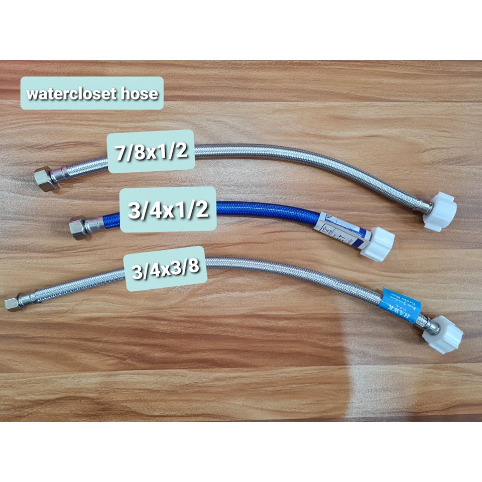 Watercloset Flexible Hose 3/4" 3/8" Lavatory Fittings Flexible Hose for