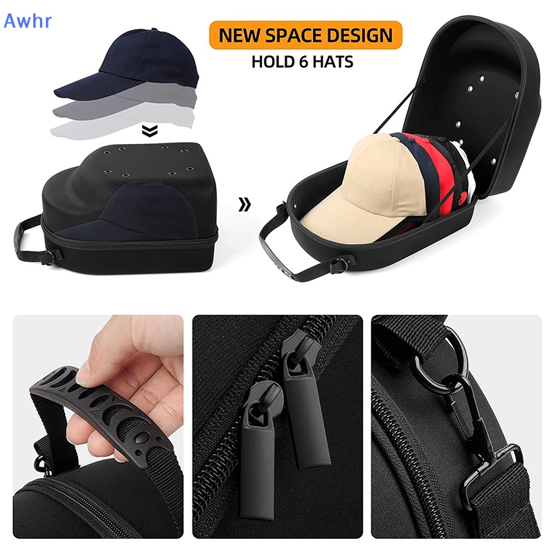 Awhrme Baseball Hat Travel Bag Baseball Cap Travel Case Storage Carrier