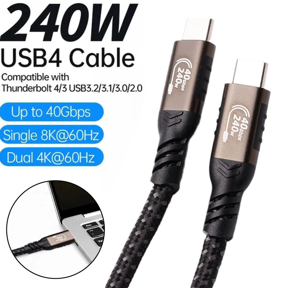 thumbnail image 2 of TRAHOO-240W Thunderbolt 4 Cable 3ft, USB C Thunderbolt 4 Cable Monitor Cable Supports 40gbps Data Transfer Single 8k Dual 4k Video Compatible Thunderb 8e096f2c A7a0 4738 84c5 8874a1e4f32e.99a920d056e7c0677db3dd2d18487170 2 of 13