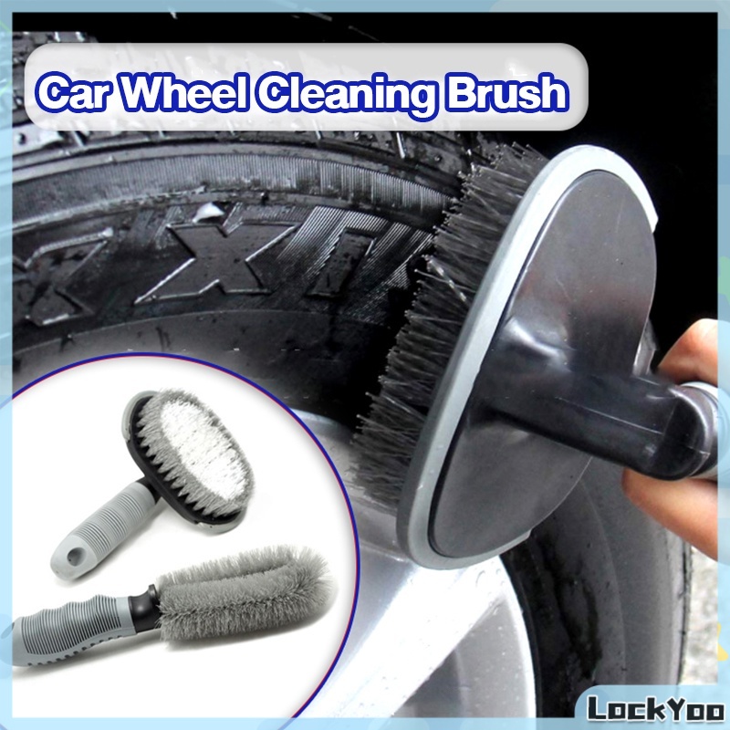 Lockyoo Car Wheel Cleaning Brush Tool Tire Washing Clean Cleaning Rims Spokes Wheel Barrel