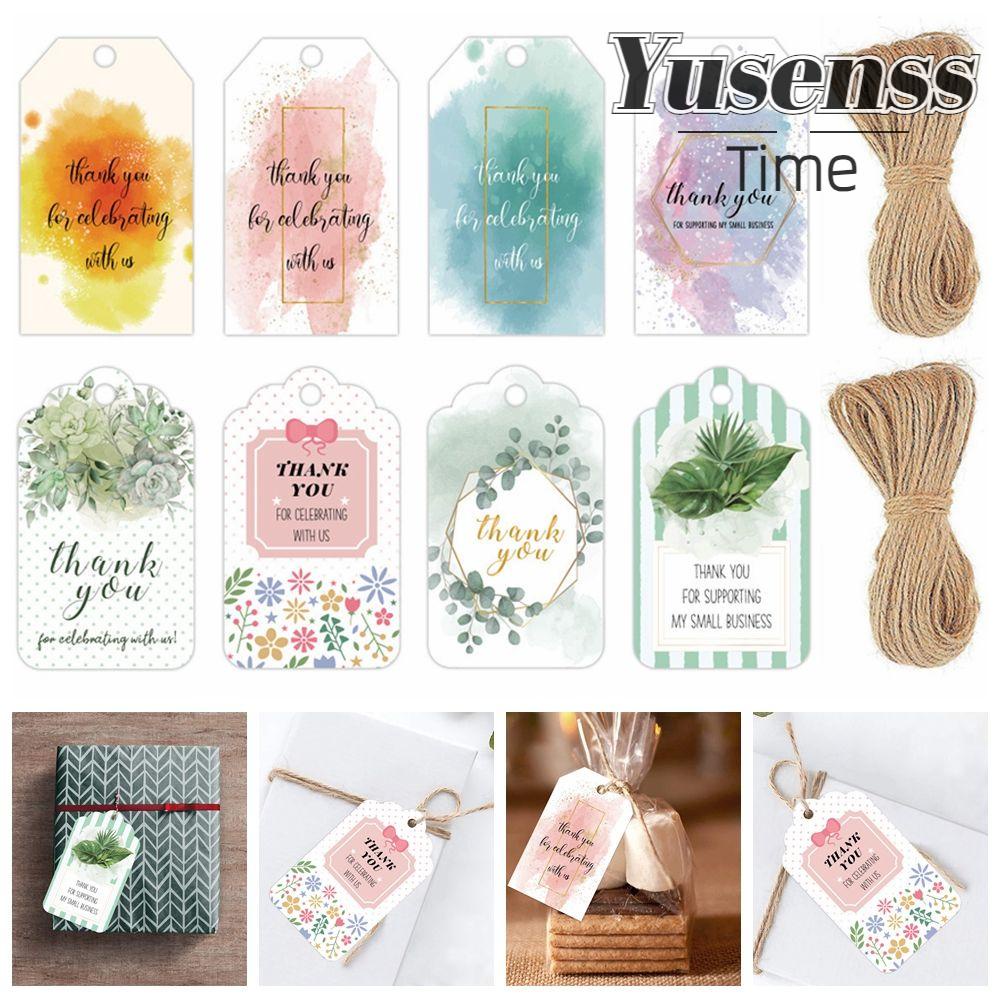 YUSENS 50PCS DIY Wrapping Hang Labels Party Suppiles With Ropes Thank ...