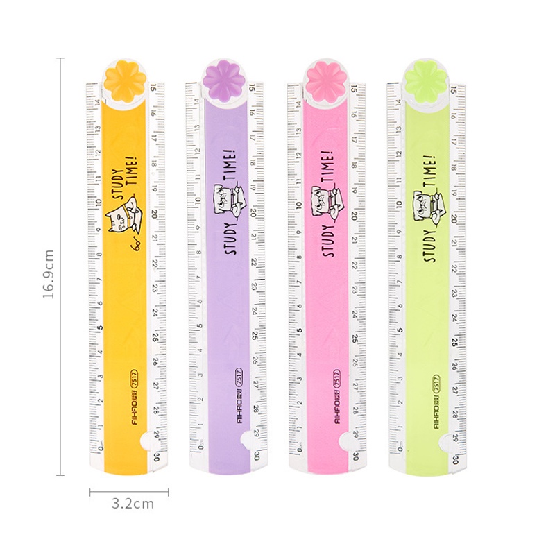 Colorful Cute Folding Ruler Student Ruler Geometric Drawing Plastic ...