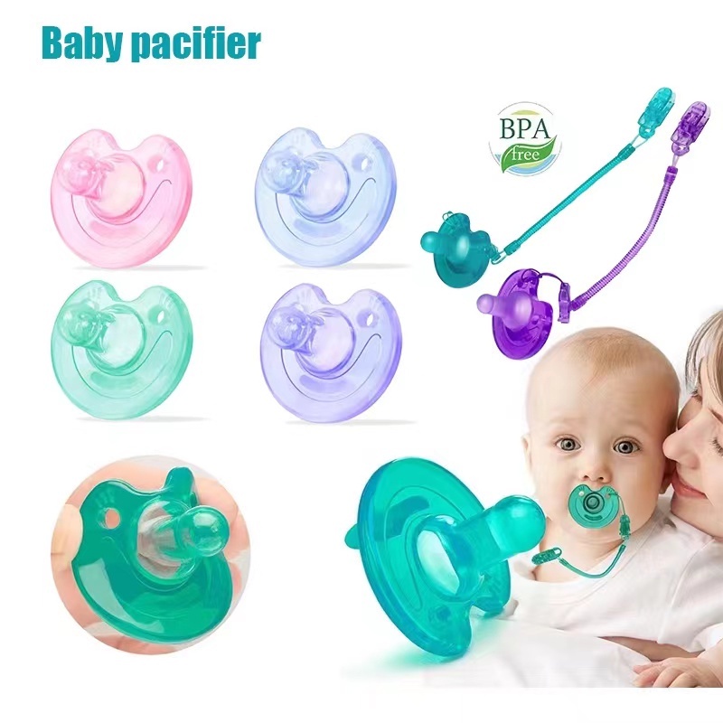 Baby Silicone Pacifier, Baby Pacifier Silicone Nipple Feeding ...