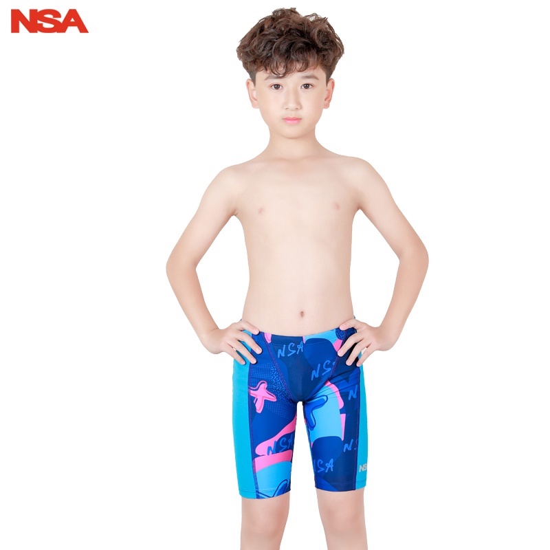 NSA Boy Swimming Trunks Professional Lycra Trunks Boys Swim Jammer Kid ...