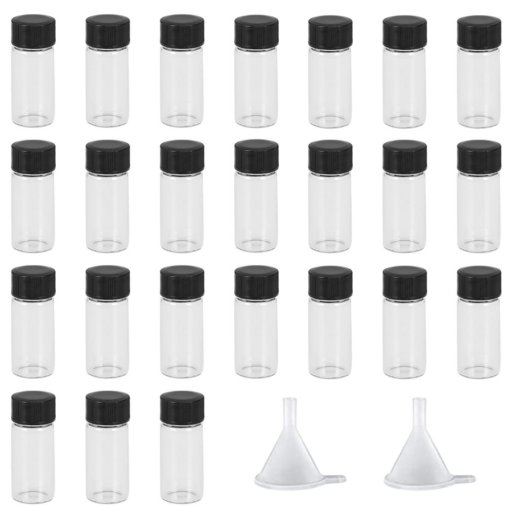 Travel Container Glass Bottle Laboratory Sample Specimen Pack 24 Pcs