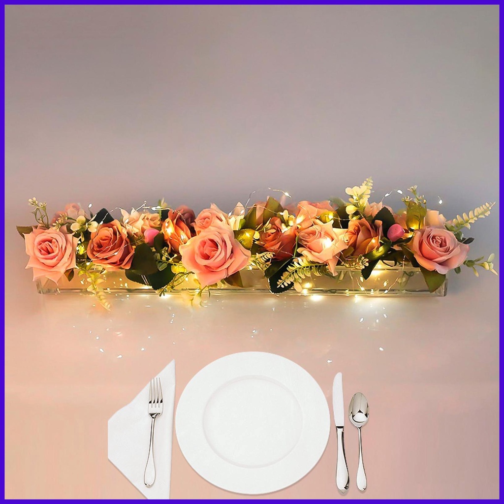 Clear Acrylic Flower Rectangle Box Clear Table Settings For Dining ...