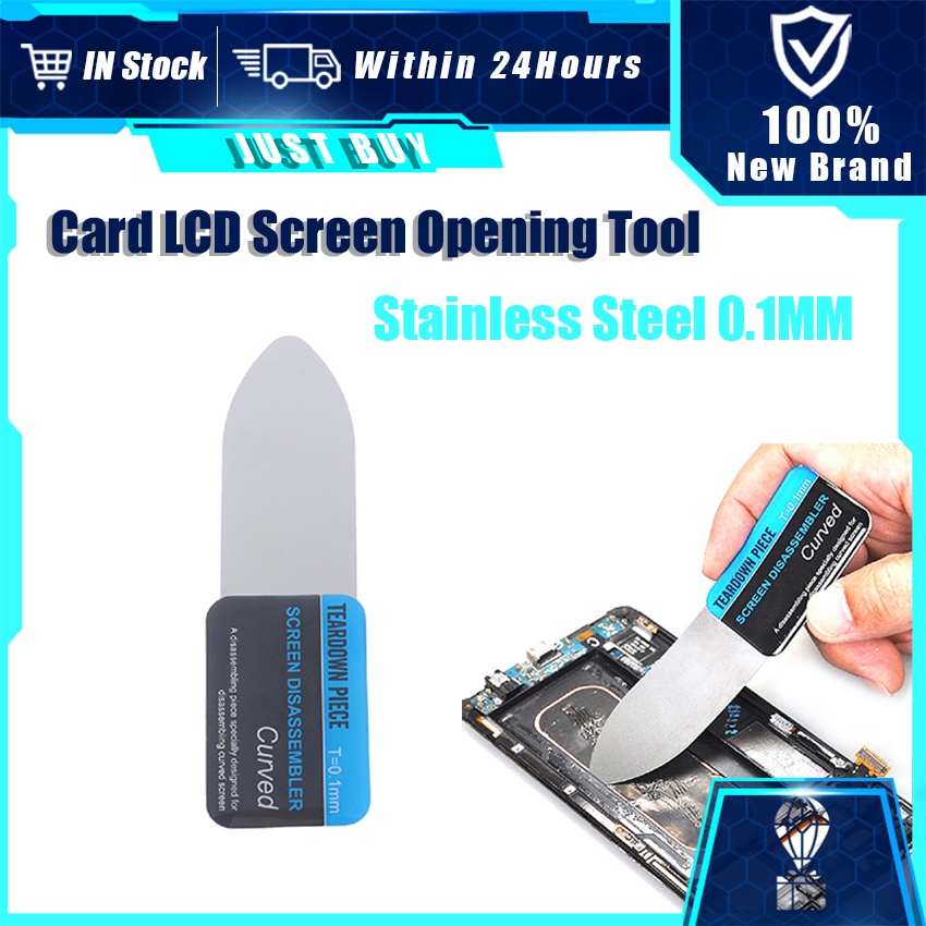 Practical 0.1MM Cellphone Opening Tools Stainless Steel Card for LCD ...