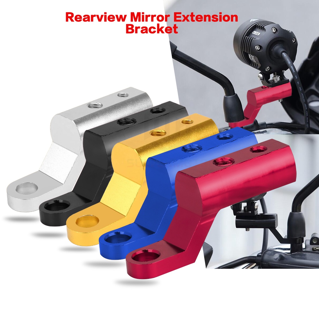 Universal Rearview Mirror Extender Bracket Adapter Holder Mount Motor