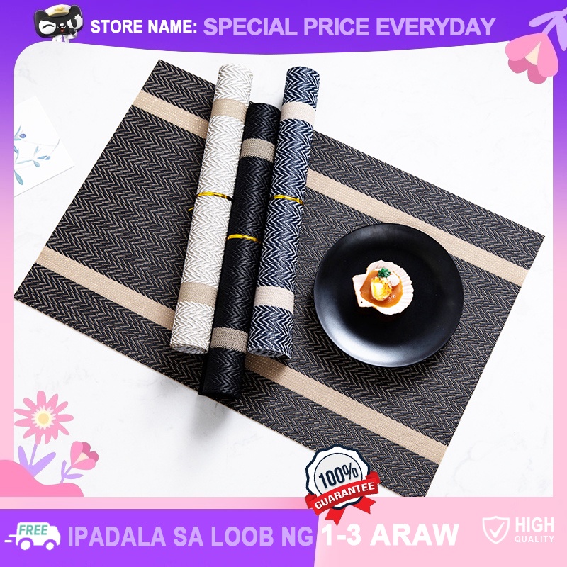New Japanese Style Table Mats Waterproof Oil Proof Washable Placemat ...