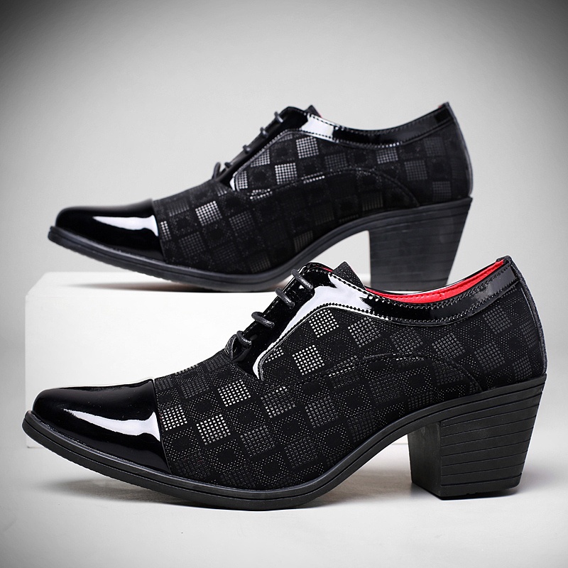 Male dress shoes with heels best sale