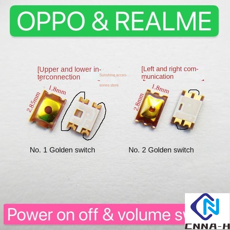 10-50pcs Oppo & Realme power on off & volume switch Power Botton Switch ...