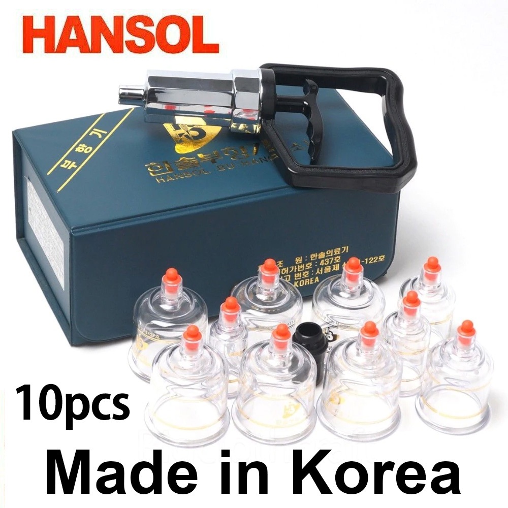 Hansol Buhang 10 Cups Korea Tempered Cupping Therapy Body Healthy ...