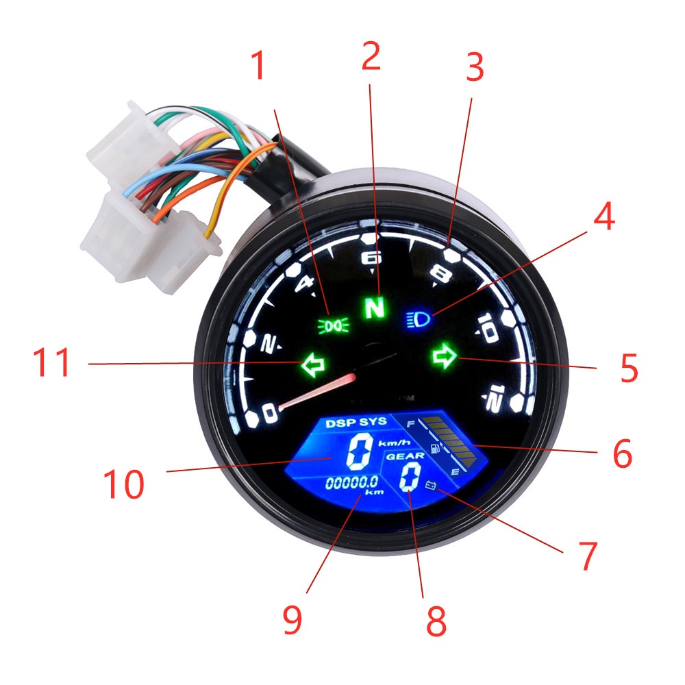 For Cafe Racer Motorcycle Speedometer Instrument Odometer Tachometer ...