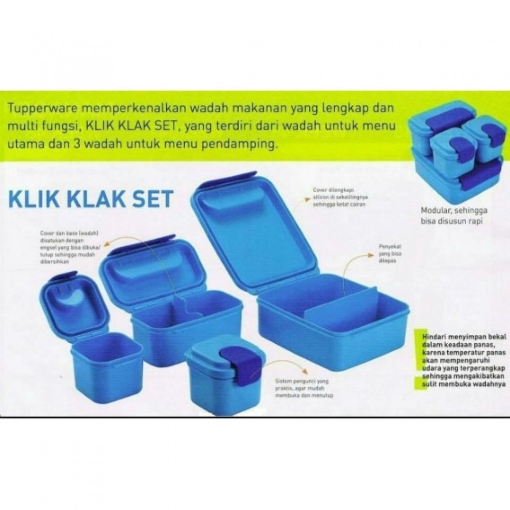 CLICK KLAK set lunch box sandwich Blue | Shopee Philippines