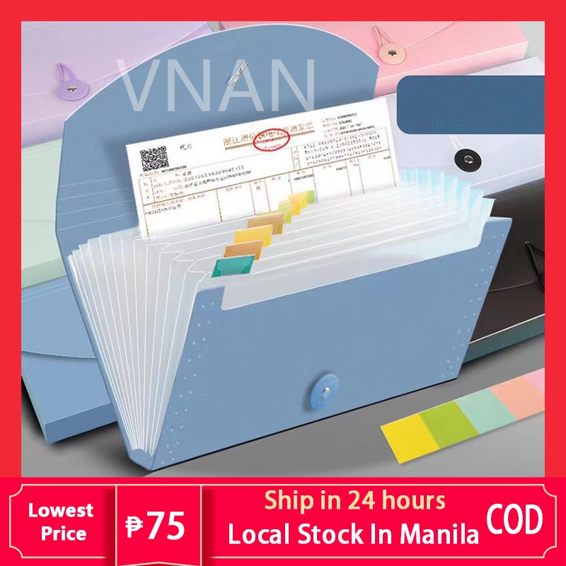 Plastic Envelope MultiLayer Expandable Receipt File Folder 13