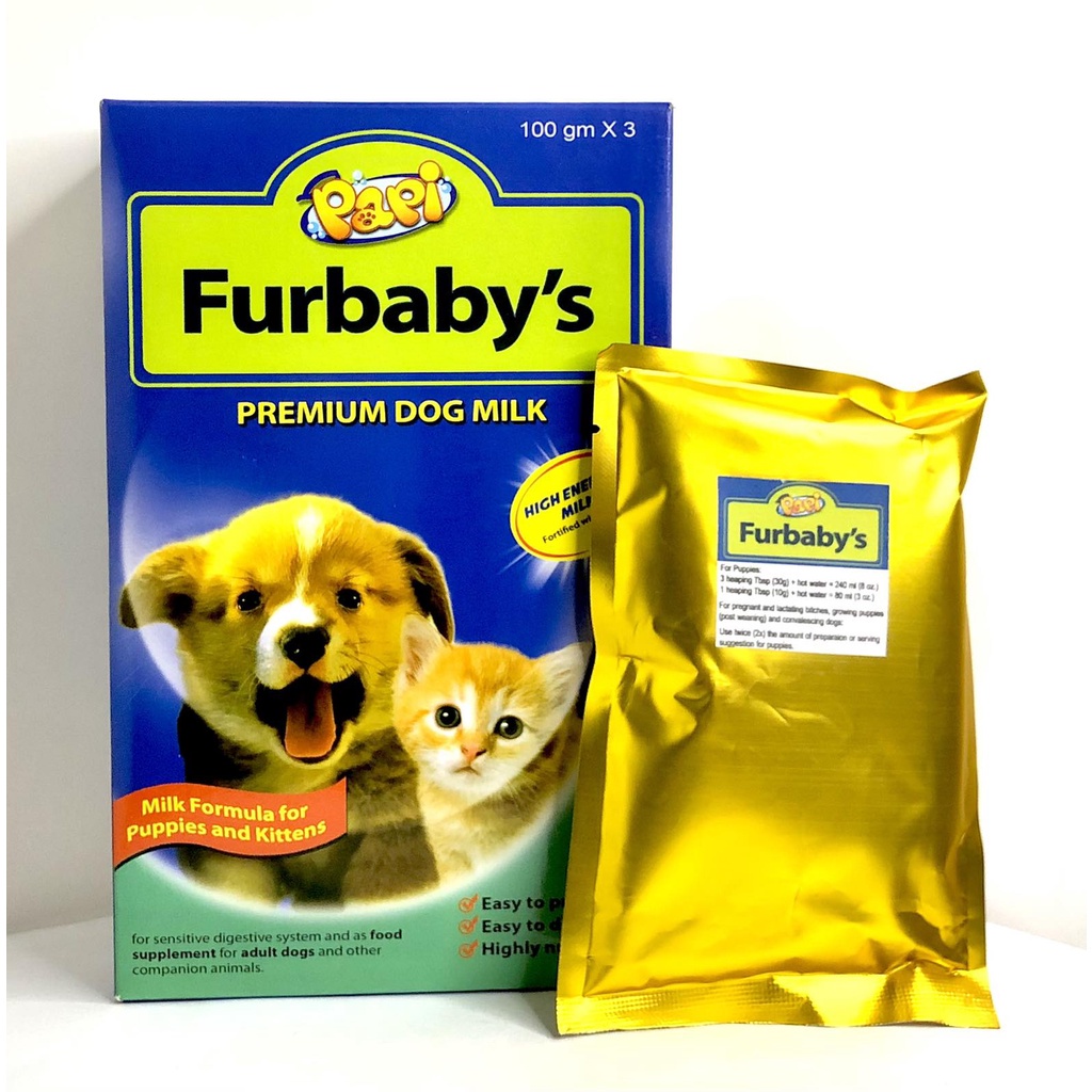 Papi Furbaby dog milk replacer cat milk replacer 100grams pet milk