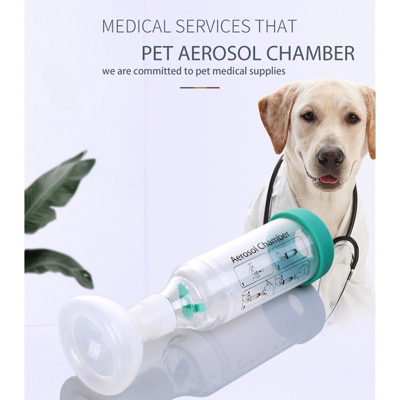 Inhaler Spacer For Cats & Dogs - Includes 3 Mask Sizes For Asthma, Nebulizer Use | Vet Approved, Easy To Clean