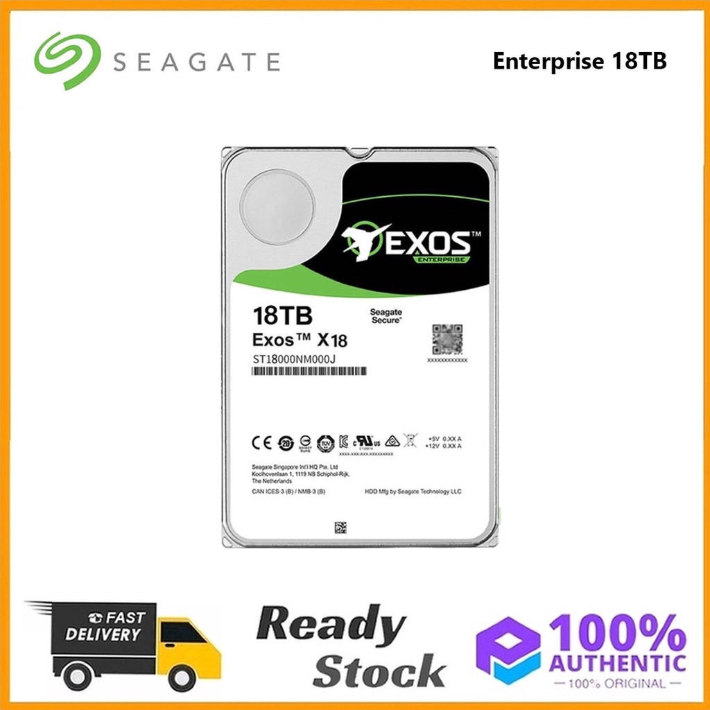 Seagate Enterprise 18TB Exos x18 SATA 7200RPM 256M Internal Hard Drive ...