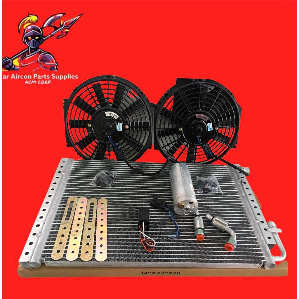 Long WIDE 14x23 Laminated Condenser KIT Car aircon parts Shopee