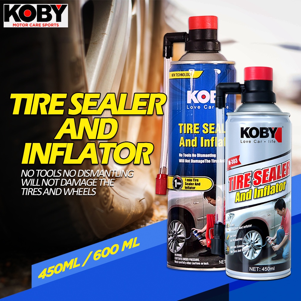 JEM Tire Sealer and inflator 450ml / 600ml for motorcycle and car