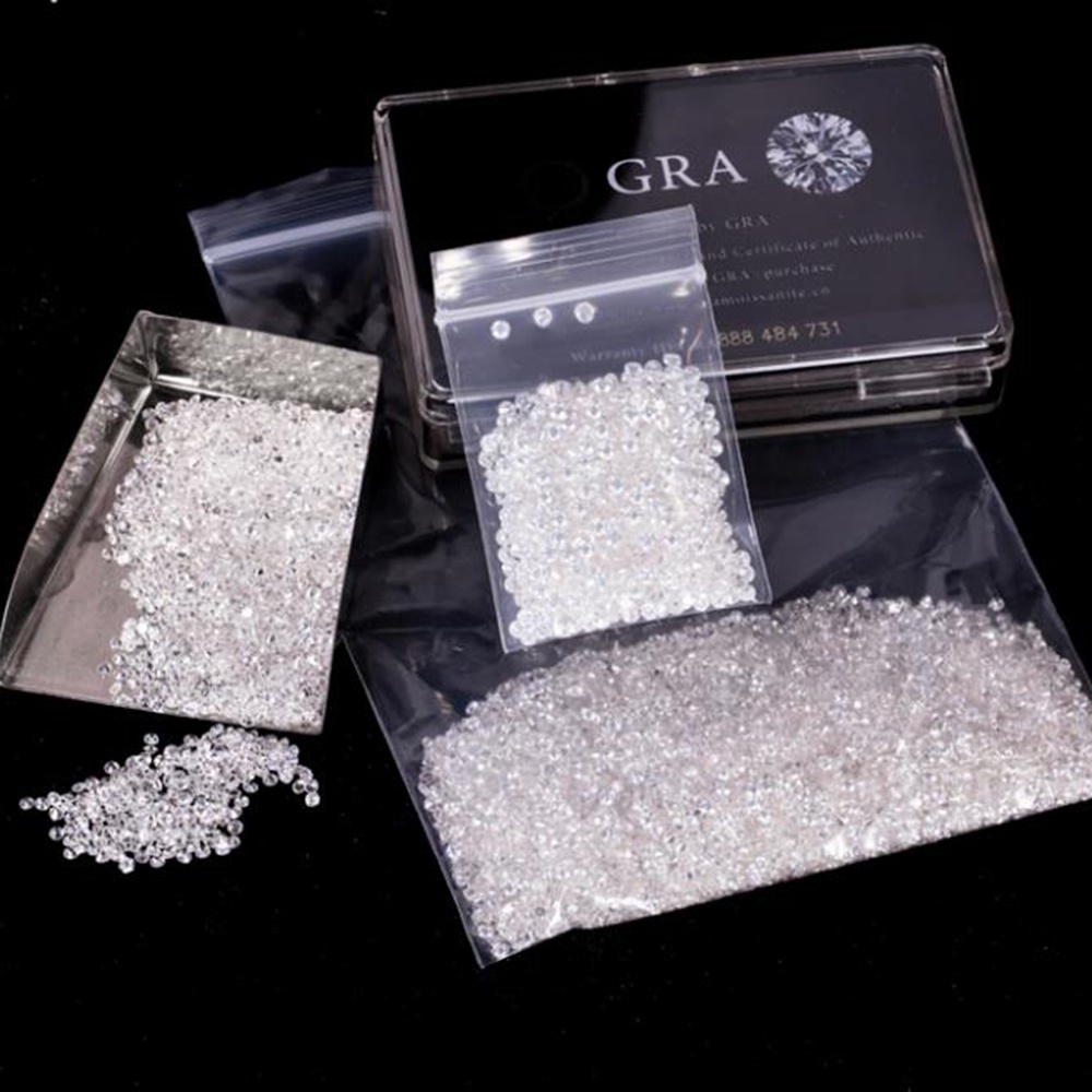 Moissanite Diamond Gemstones 15pcs 1mm D VVSI White For Jewelry