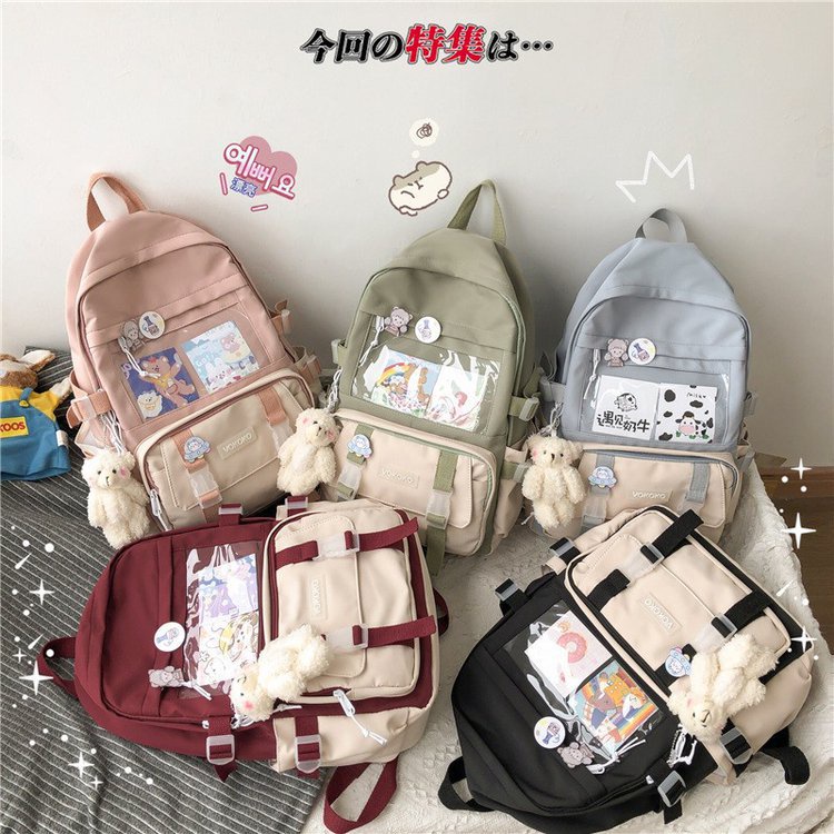 Kawaii Women Backpack Waterproof School Bag For Teenager Girl Student ...