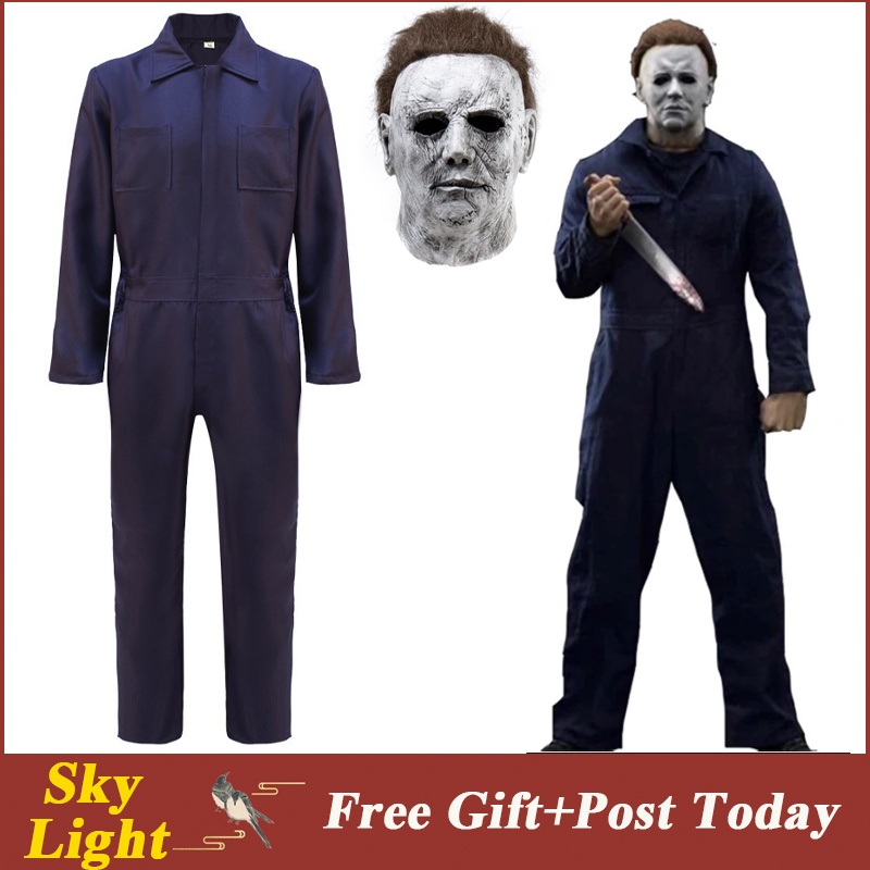 Michael Myers Horror Murderer Halloween Cosplay Costume Uniform Sets ...