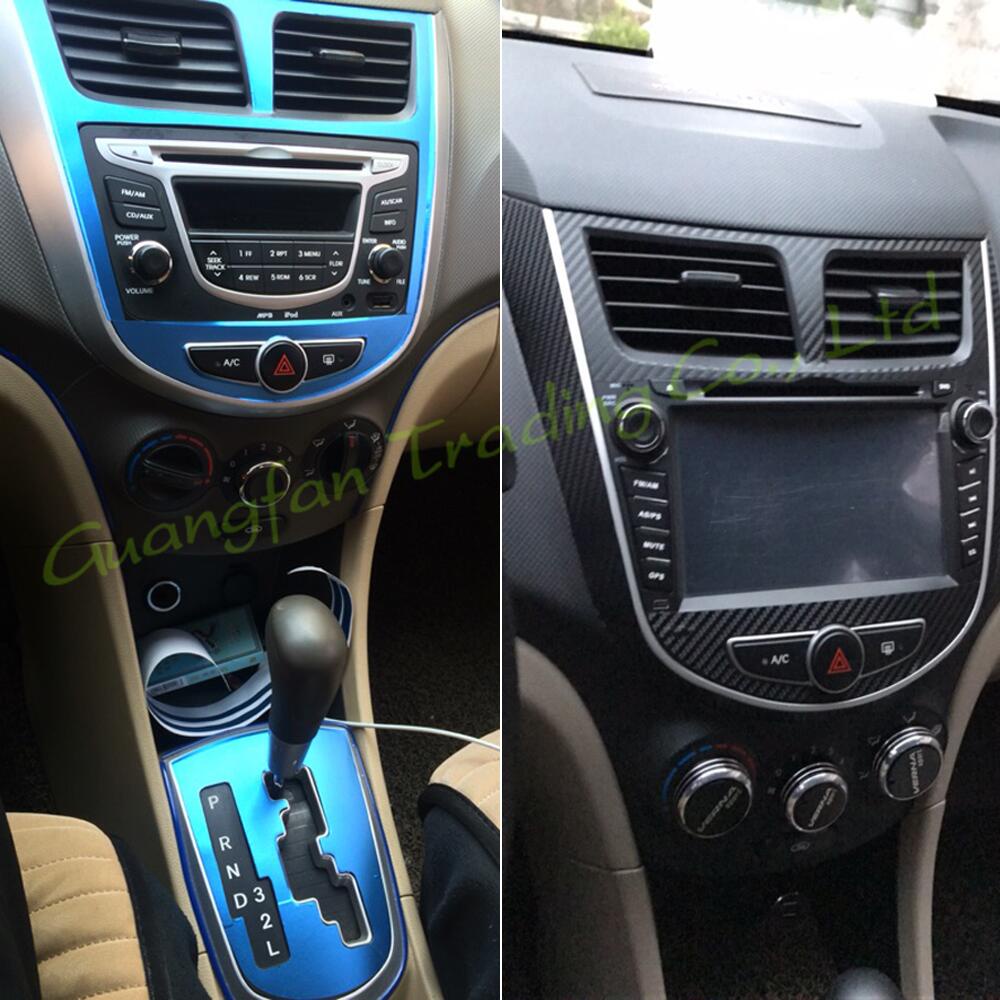 For Hyundai Solaris Accent Verna Car-Styling 3D/5D Carbon Fiber Car ...