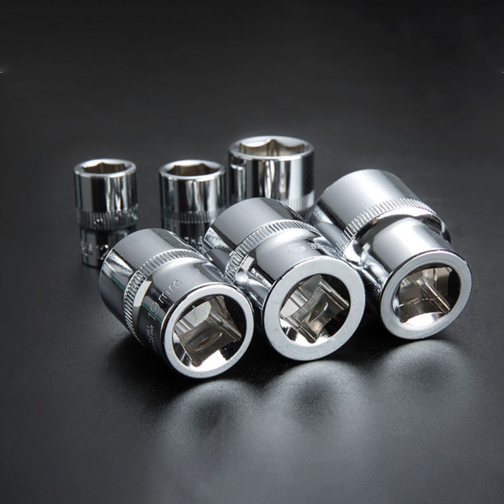 YOLO MALL 6/9/10 Pcs Drive Socket Set 1/4”, 3/8” and 1/2” External ...