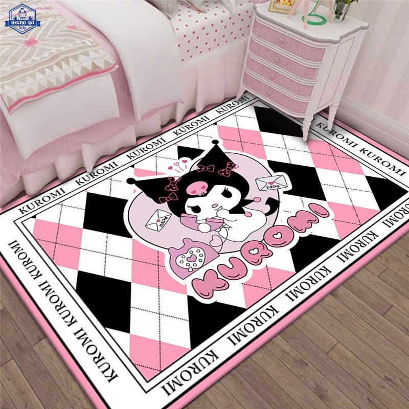 Sanrio Carpet Kuromi Black XO Customized Anime Mat Decoration Home ...