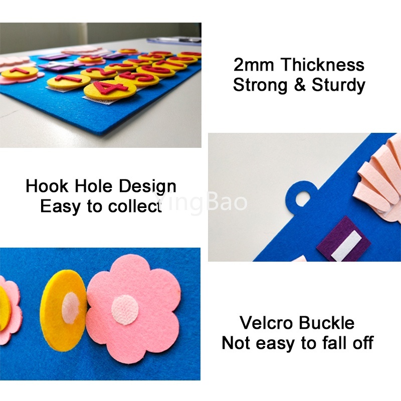 Kid Montessori Toy Felt Finger Numbers Math Puzzle Children Counting ...