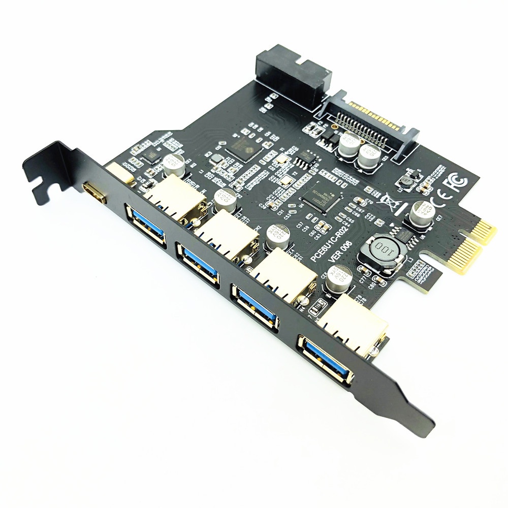 PCI Express USB 3.0 Expansion Card Adapter PCI-E USB 3.0 HUB Controller ...