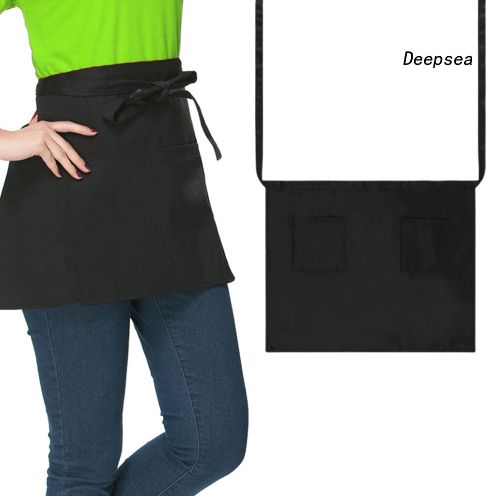 【DS】Waiter Apron Multiple Pockets Wear Resistant Lace Up Design ...