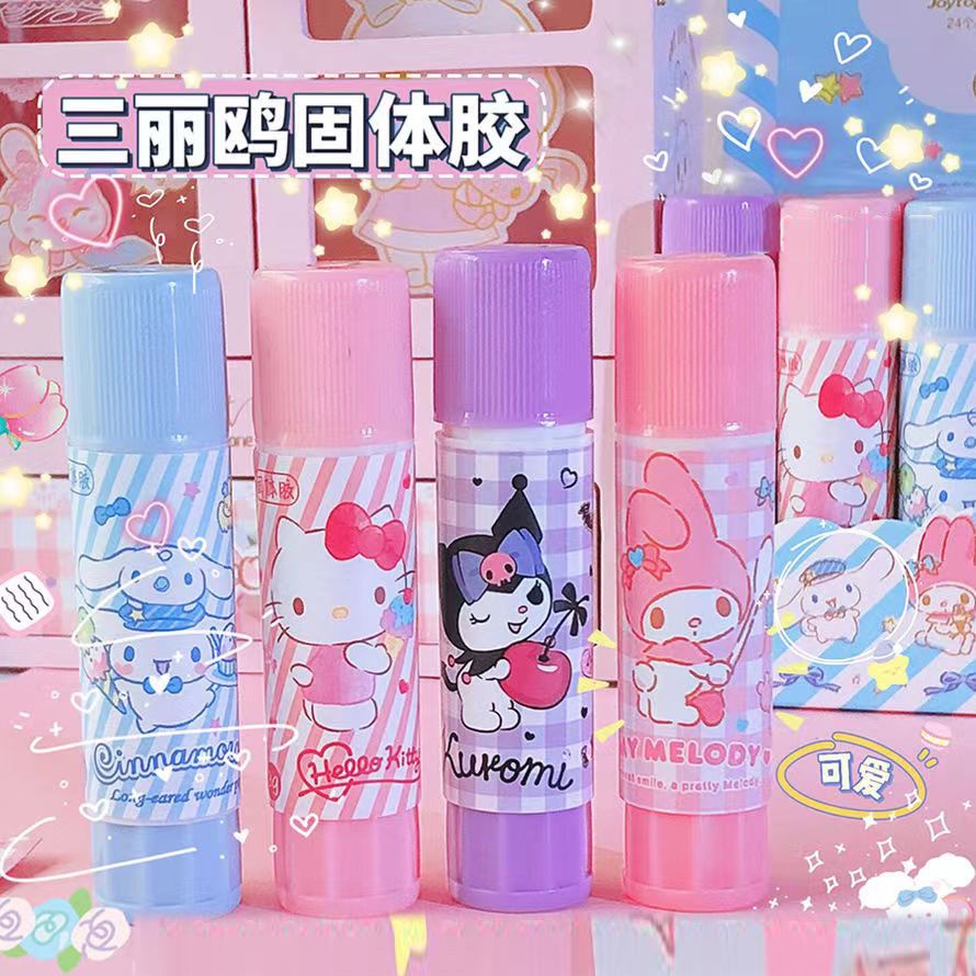 Sanrio Glue Stick Cute Kuromi Corn Dog Solid Glue Student Handbook High