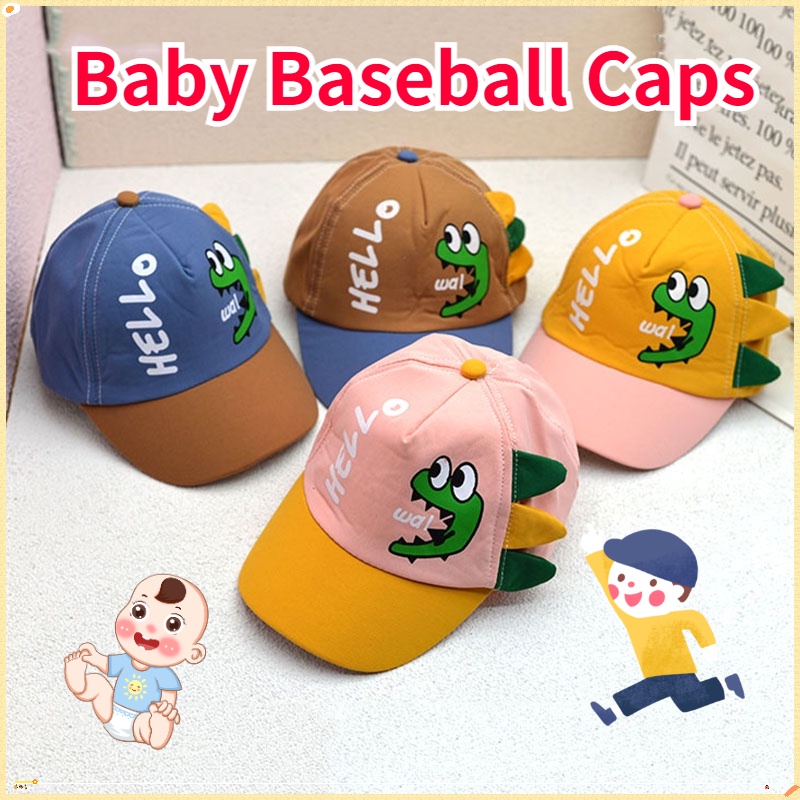 Baby Baseball Caps Dinosaur Print Hats Cute Breathable Baby Boy Girl ...