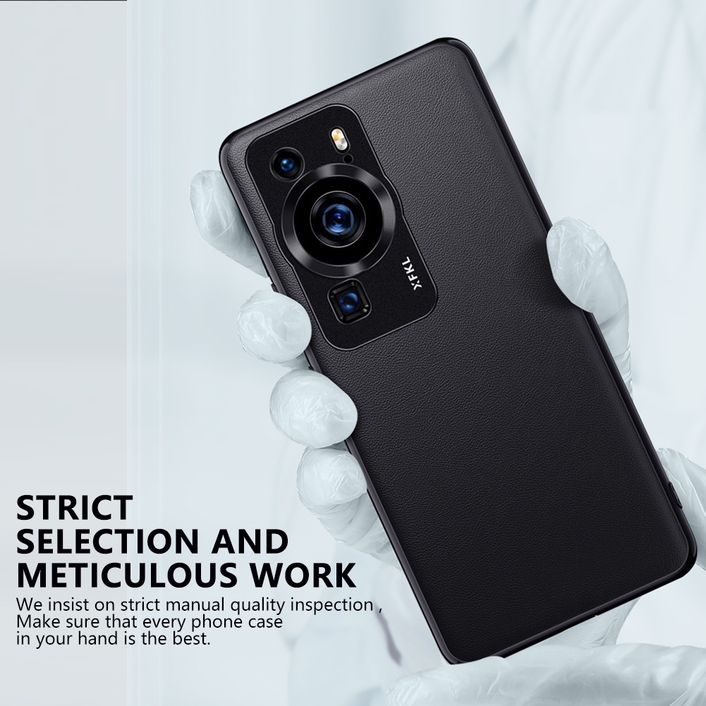 Hard PC Case For Huawei P60 Pro P60Pro Case luxury Leather shockproof ...