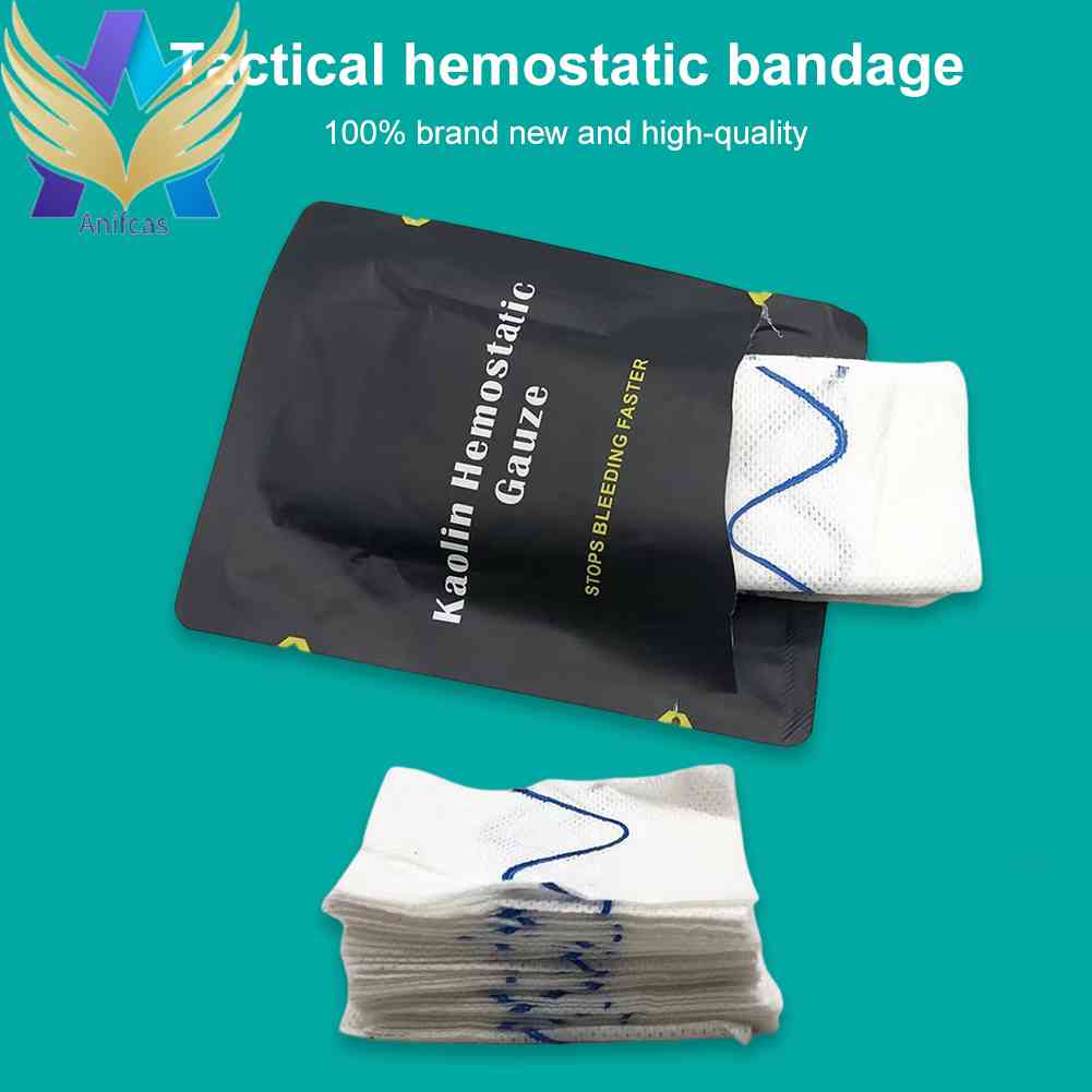 Hemostatic Kaolin Gauze Portable Medical Wound Dressing Outdoor First