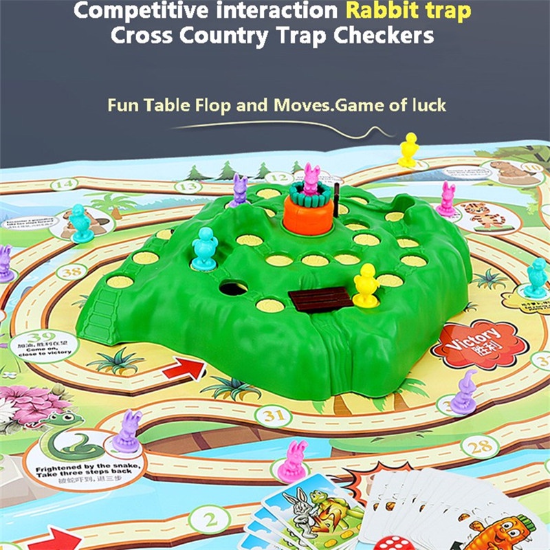 Rabbit Trap Toy Parent-Child Interactive Board Game Toy Country Carrot ...